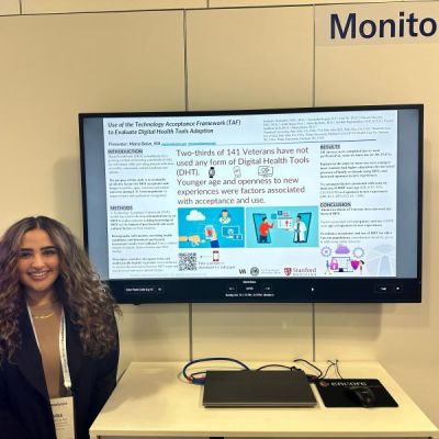 Maria Bolus presenting a poster at the 2023 ASA Conference